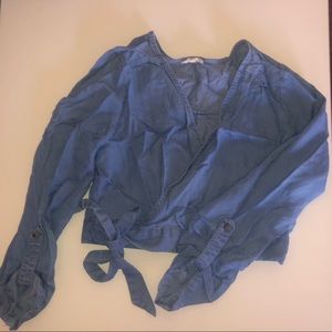 Long sleeve wrap around shirt